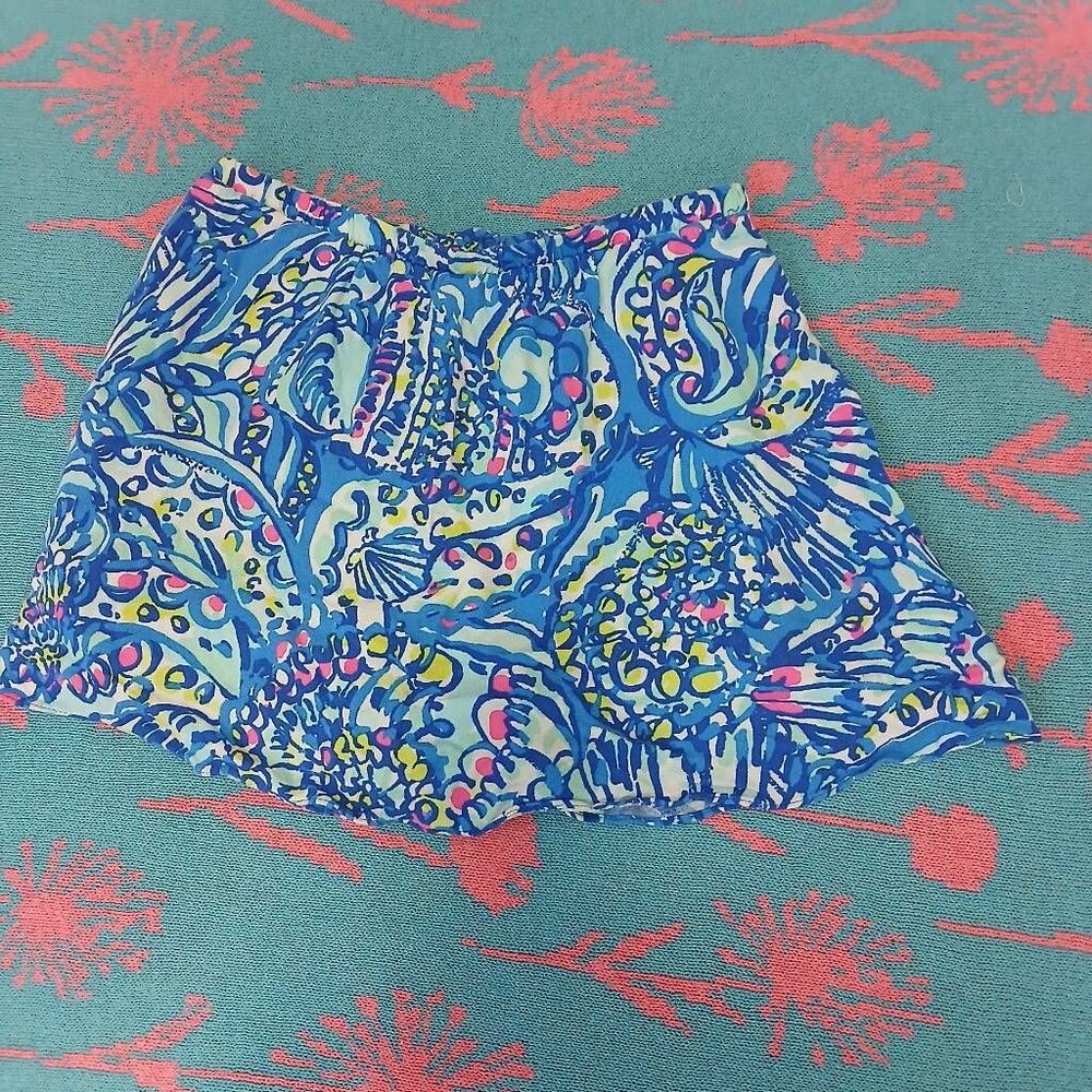 Lilly pulitzer womens size 0 ramona skort skirt blue mini